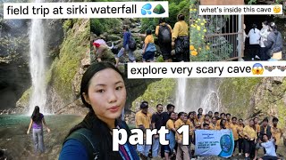 field trip survey at sirki waterfall explored cave in arunachal dept of geography [upl. by Holey]