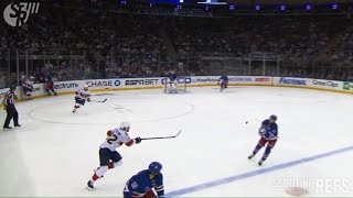 No High Stick on Rangers Overtime Winner Play Ineligible for Review or Challenge [upl. by Atinele]