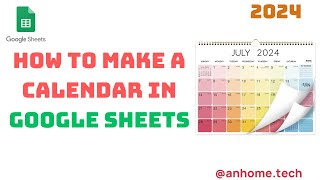 How to Make a Calendar in Google Sheets [upl. by Ytomit33]