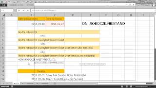 excel271  Funkcja DNIROBOCZENIESTAND i jej mało znany argument [upl. by Ahsatin264]