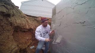 The Best Basement Waterproofing Easy  DIY Coating  Block Foundation  Exterior Waterproofing [upl. by Asante626]