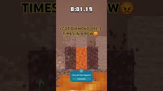 I got diamond ore 3 times in a row [upl. by Aceber]