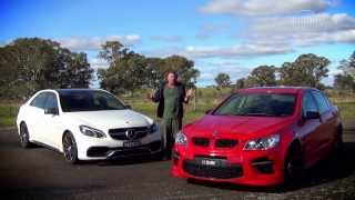 HSV GenF GTS v AMG E63 S Video Comparison 2013  Performance  Drivecomau [upl. by Ely]