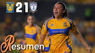 TIGRES 21 PACHUCA J17  Gran victoria de las Amazonas [upl. by Ikkiv]