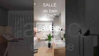 Salle de bain 12m2 avec baignoire et douche shorts [upl. by Lemieux]