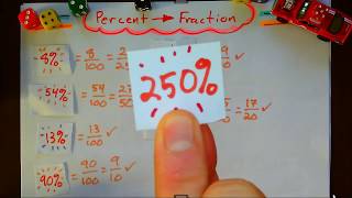 Converting a percent to a fraction in simplest form [upl. by Ailaroc]