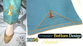 Trouser Design 2024 Stylish cutting and stitching  Ponchy ka New Design  Zaini Silai [upl. by Eerol]