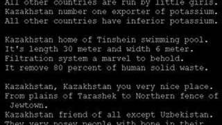 Kazakhstan National Anthem  Borat with lyrics [upl. by Howes855]