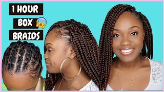 CROCHET BOX BRAIDS IN UNDER ONE HOUR 😱  VERSATILE CROCHET BRAID PATTERN [upl. by Nydia385]