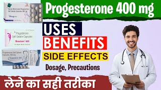 Progesterone 400 mg Uses Benefits  Side Effects लेने का सही तरीका  Vaginal capsule how to use [upl. by Drofliw701]