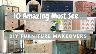 10 Amazing Furniture Makeovers  DIY Furniture Flip [upl. by Hgieliak]