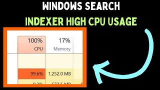 How to Fix Windows Search Indexer High CPU Usage on Windows 11 [upl. by Noland]