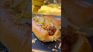 Chili Dog Recipe HotDog Chili ChiliDog HotDogs GameDay FallRecipes Grilling RecipeShorts [upl. by Maure618]