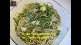 Pasta met sperziebonen aardappel en pesto [upl. by Marisa534]