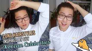 Long Mens Hairstyles Inspired by Male Korean Celebrities [upl. by Malinde]