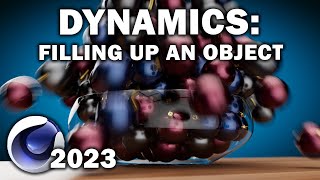 Cinema 4d 2023 Dynamics Filling up objects [upl. by Hedve263]