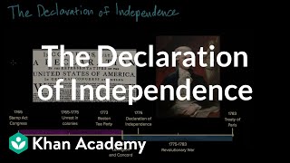 The Declaration of Independence  Period 3 17541800  AP US History  Khan Academy [upl. by Wendye]