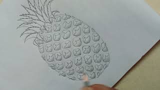 Easy Pineapple Pencil Shading [upl. by Christin]