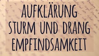 Aufklärung einfach erklärt  Empfindsamkeit  Sturm und Drang [upl. by Laird275]