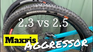 Maxxis Aggressor 23 VS 25  Analog or E Bike  thoughts [upl. by Truc]