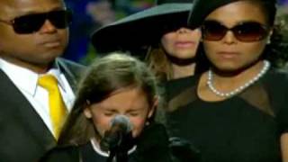 Paris Jackson cries for her Dad Michael Jackson at Memorial Service [upl. by Allegra]