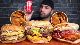 ASMR NO TALKING FAT BURGER MUKBANG [upl. by Sylram]