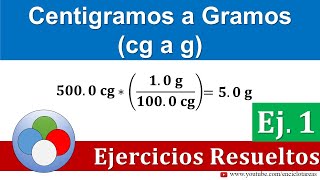 Centigramos a Gramos cg a g  Parte 1 [upl. by Adlog216]