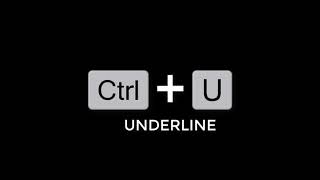 CTRL  U SHORTCUT KEYBOARDS [upl. by Bernice]