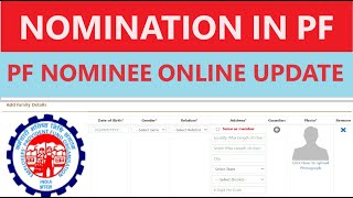 How to add Nominee in PF account online 2024  PF Nominee Update Online pf epfo epf nomination [upl. by Pierre]