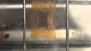 PLACE N BOND Underfilm BGA reflow on transparent Kapton on glass PCB video [upl. by Edme]