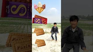 ParleG biscuit to icecream catbury Popcorn Good day magical video short tranding [upl. by Hsaniva510]