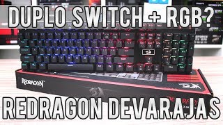 Redragon Devarajas – Teclado Mecânico RGB com a possibilidade de troca do SWITCH  3 meses de uso [upl. by Ahsimrac]