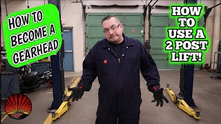 How to safely use a two post hoist in an automotive shop [upl. by Mosby555]