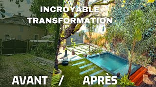 Avant  Après Aménagement de jardin extérieur Je vous amène à Bali [upl. by Shum847]