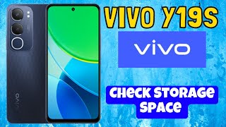 How to See Available Storage  Check Storage Space Vivo Y19s [upl. by Ellertal443]