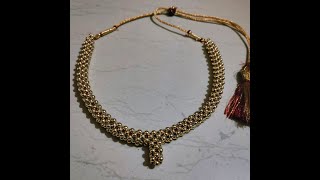 How to make thushi necklace at home [upl. by Anelaj]