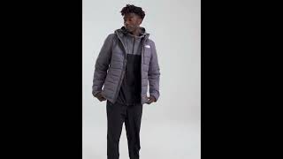 THE NORTH FACE Lungern Padded Jacket Hooded Grey Men  JD Sports [upl. by Adlitam]