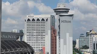 Singapore Hilton Mandarin Marriott Tang Plaza Pullman and Pan Pacific Hotels along Orchard Road View [upl. by Jennica]