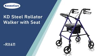 KosmoCare Rollator Walker Blue  Features RX411 [upl. by Oakleil]