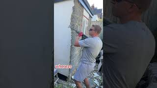 Removing old Render tips plastering construction diy [upl. by Donela701]