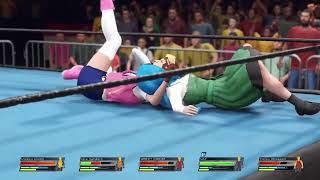 Alice vs Madoka vs May vs Serenity vs Yoshino in Elimination Extreme Rules Match [upl. by Hannaoj]