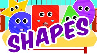 Five Little Shapes  Educational Nursery Rhymes amp Kids Songs [upl. by Fahland]