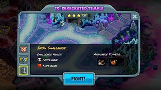 kingdom rush 5 casual iron challenge 13 desecrated temple [upl. by Peppard]