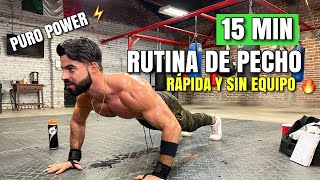 Rutina de Pecho en Casa RÁPIDA 15 Minutos Pectorales EN CASA Sin Equipo [upl. by Neelyt832]