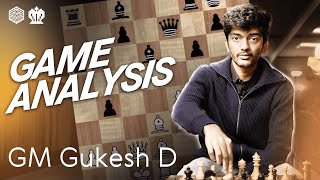 Game Analysis by Grandmaster Gukesh D 2022 Chess Olympiad [upl. by Astiram108]