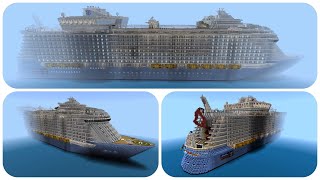 How To Build a Ship in Minecraft part 17 Harmony of the seas Minecraft Ship Tutorial [upl. by Daryn742]