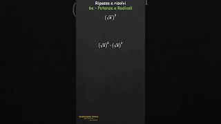 6es  Potenze e radicali maths mathstrick algebra mathematics [upl. by Flynn464]