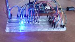 Using a shift register 74HC595N with Arduino [upl. by Harrat]