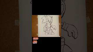 How to draw sonic the hedgehog shorts sonicthehedgehog art [upl. by Serene]