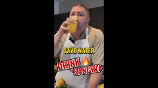 Save Water Drink Sangria Easy Traditional White Sangria [upl. by Ecerahs796]